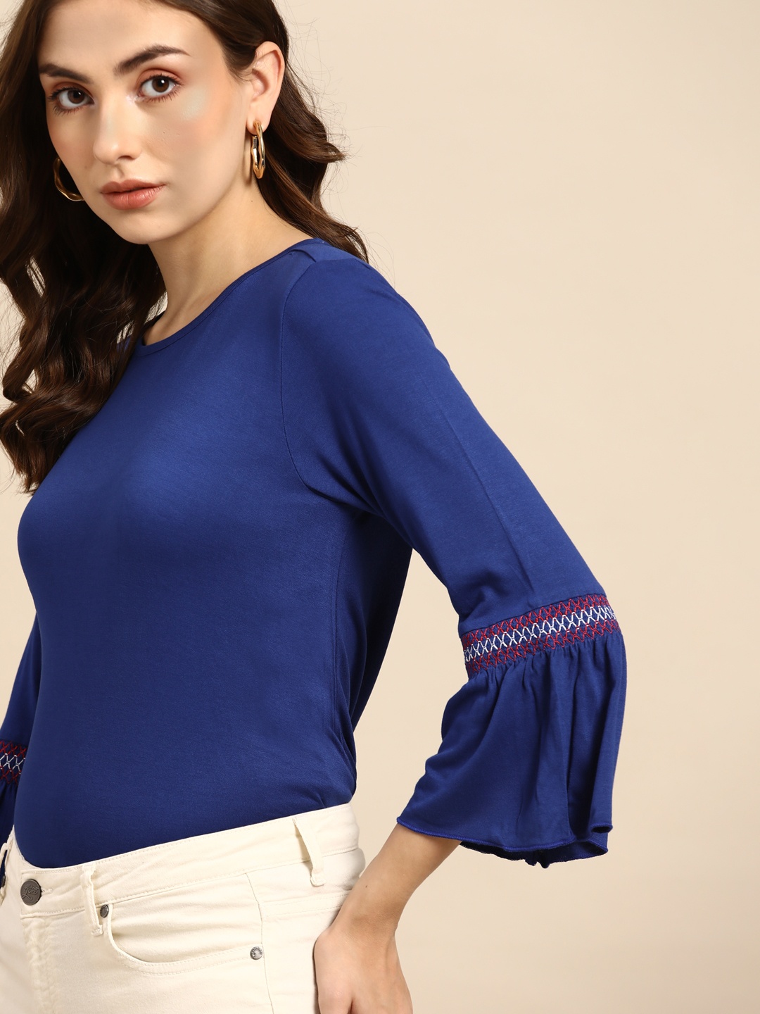 

all about you Women Blue Solid Top