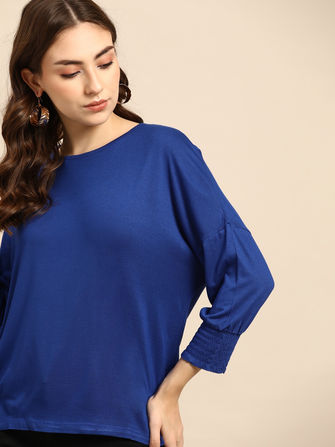 

all about you Women Blue Solid Top