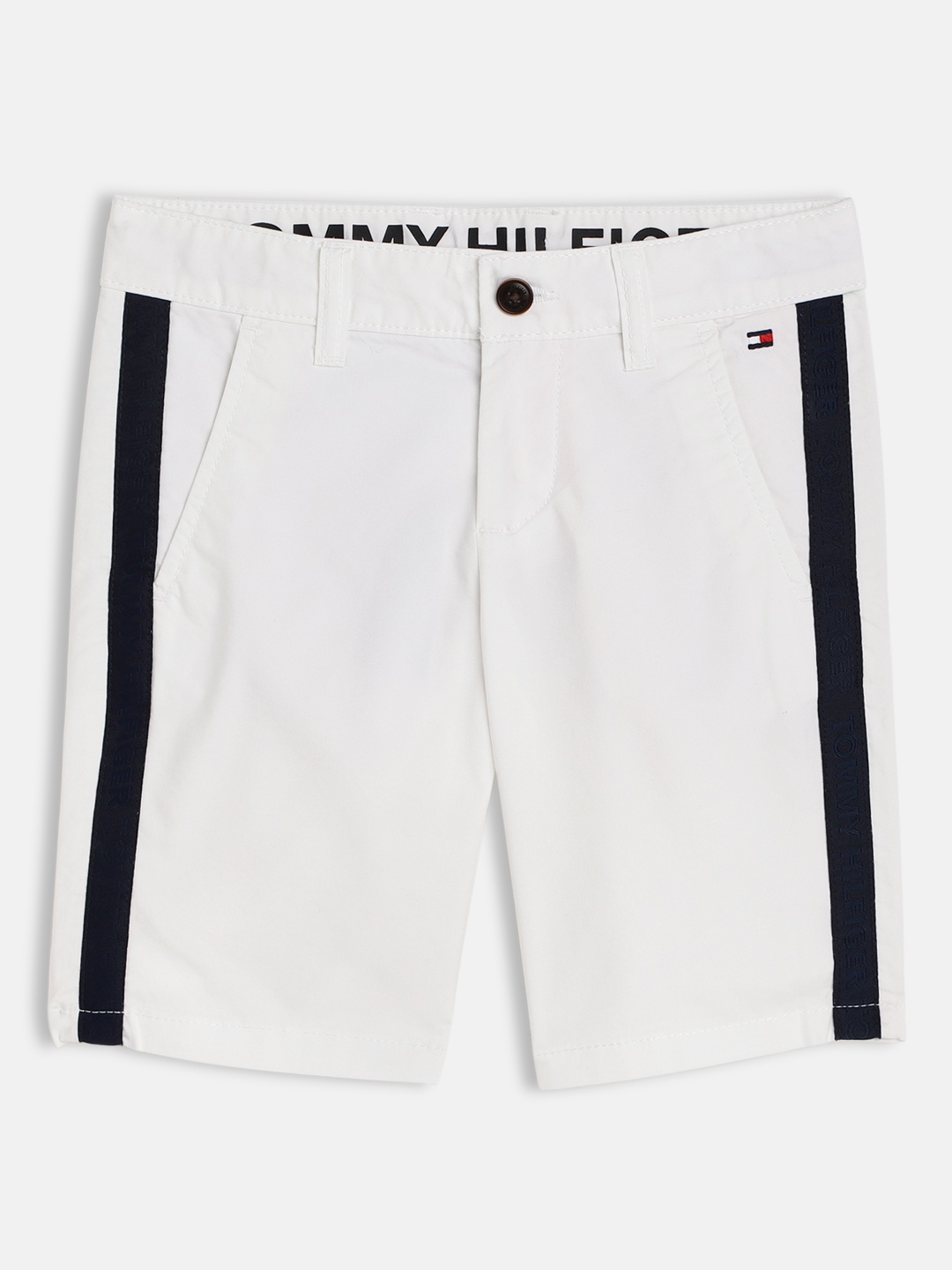 

Tommy Hilfiger Boys White Striped Shorts