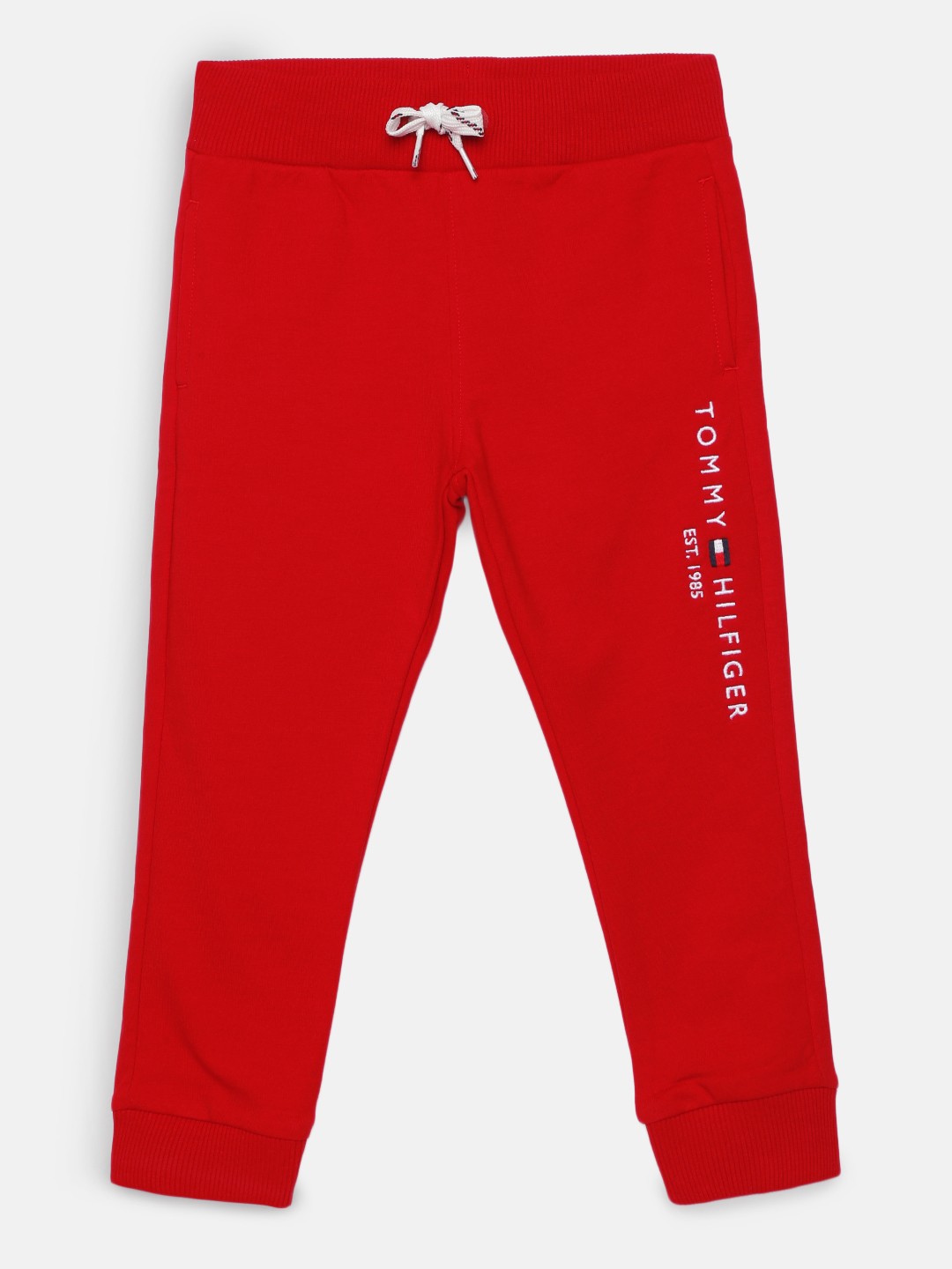 

Tommy Hilfiger Boys Red Solid Slim Fit Joggers