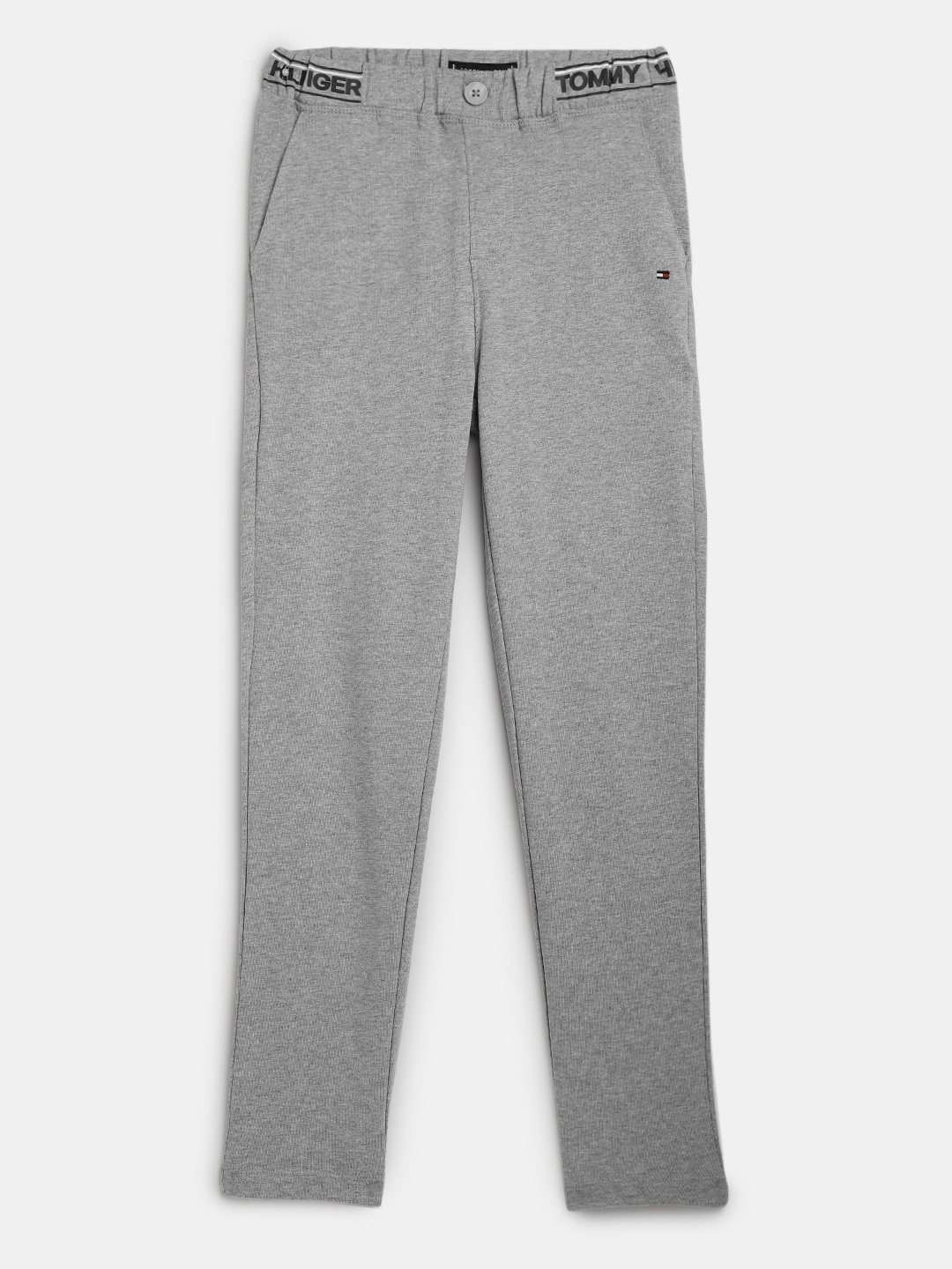 

Tommy Hilfiger Boys Grey Solid Straight Fit Track Pants