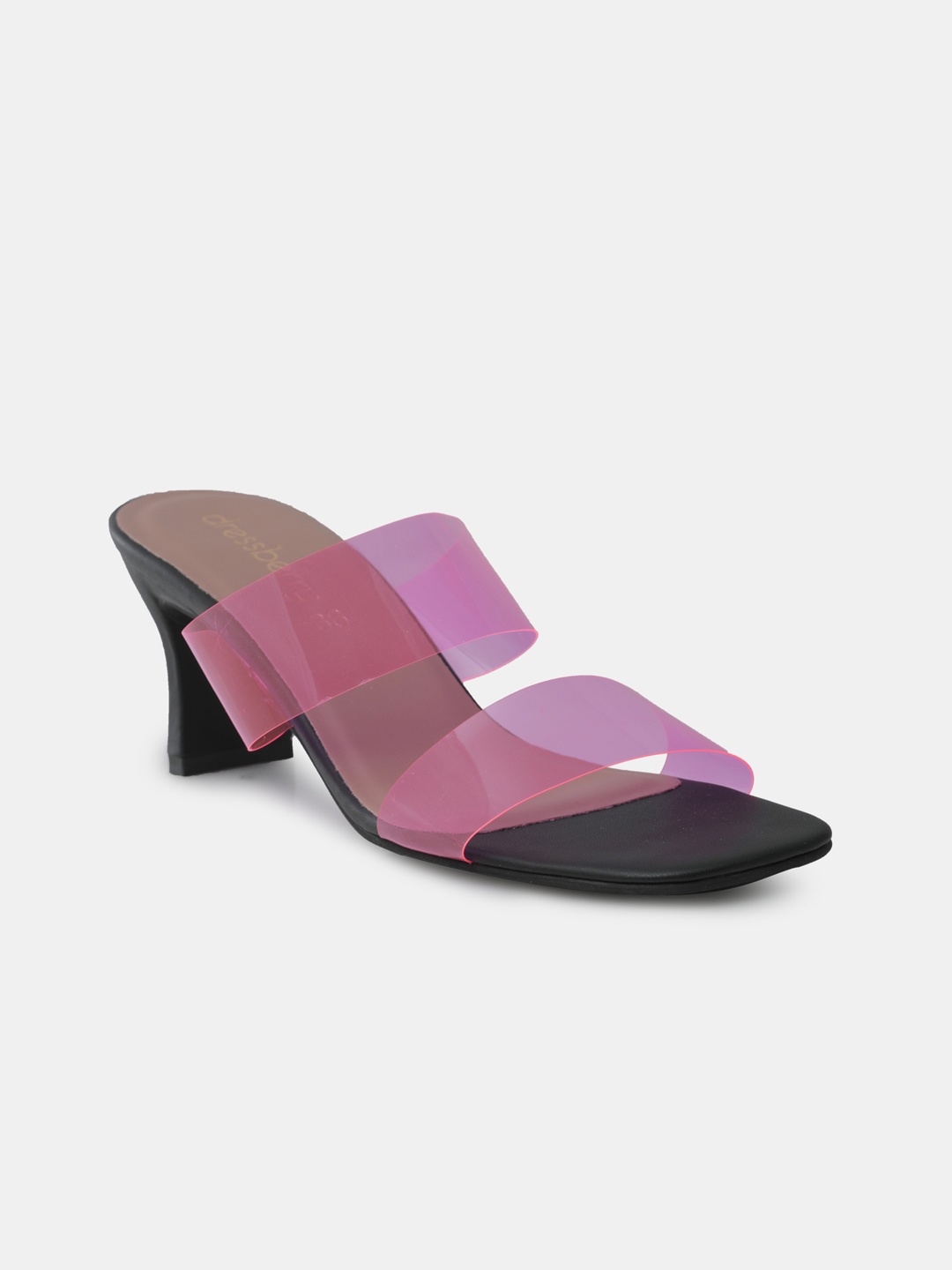 

DressBerry Women Pink Solid Sandals