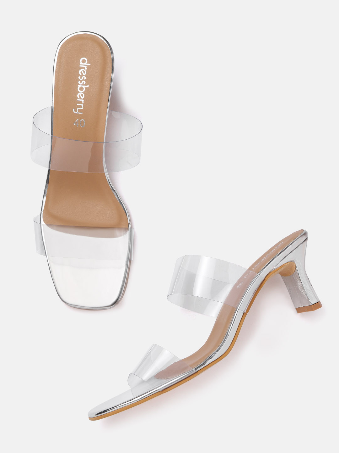 

DressBerry Women Transparent Solid Heels