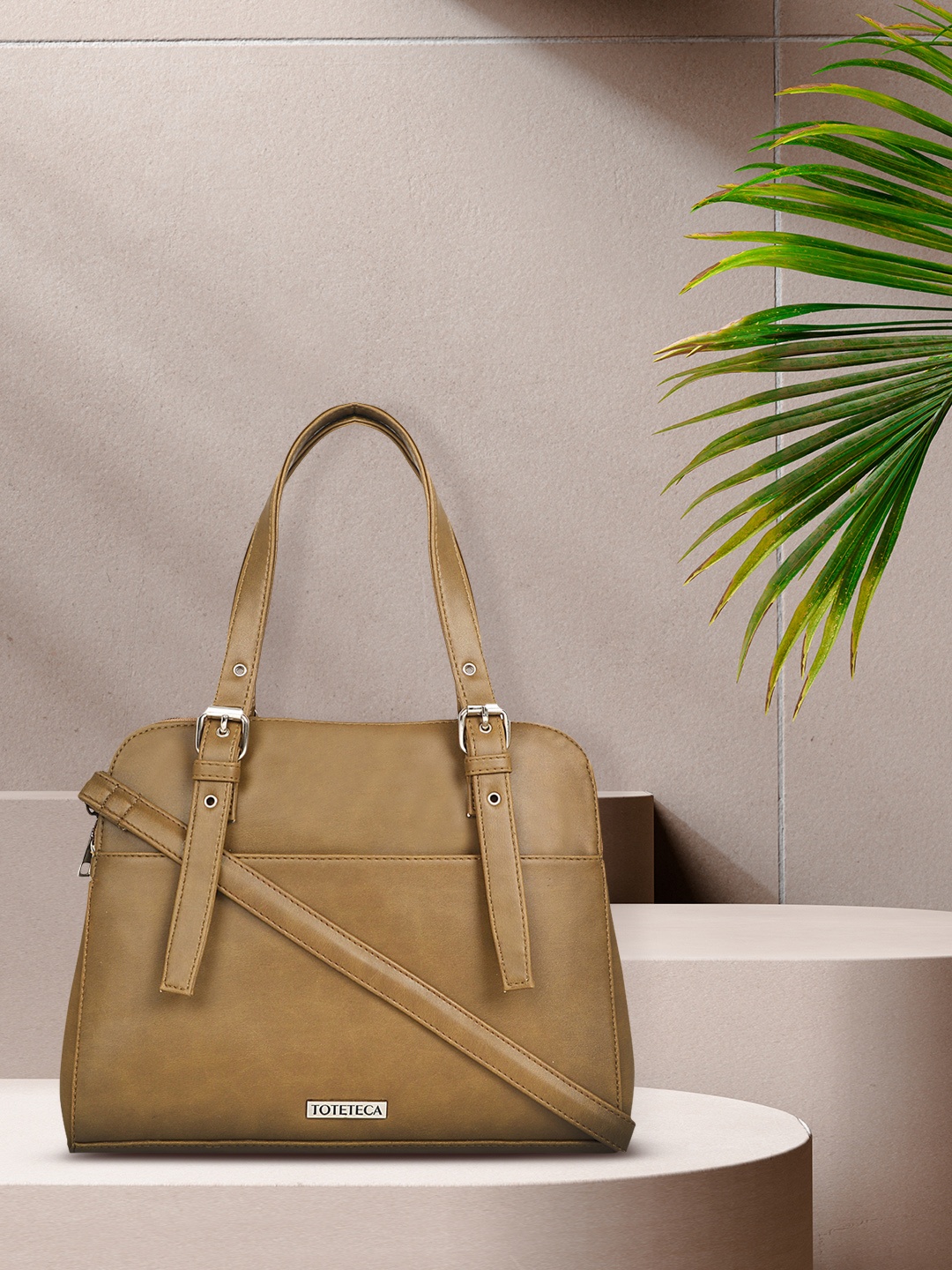 

Toteteca Tan Solid Handheld Bag