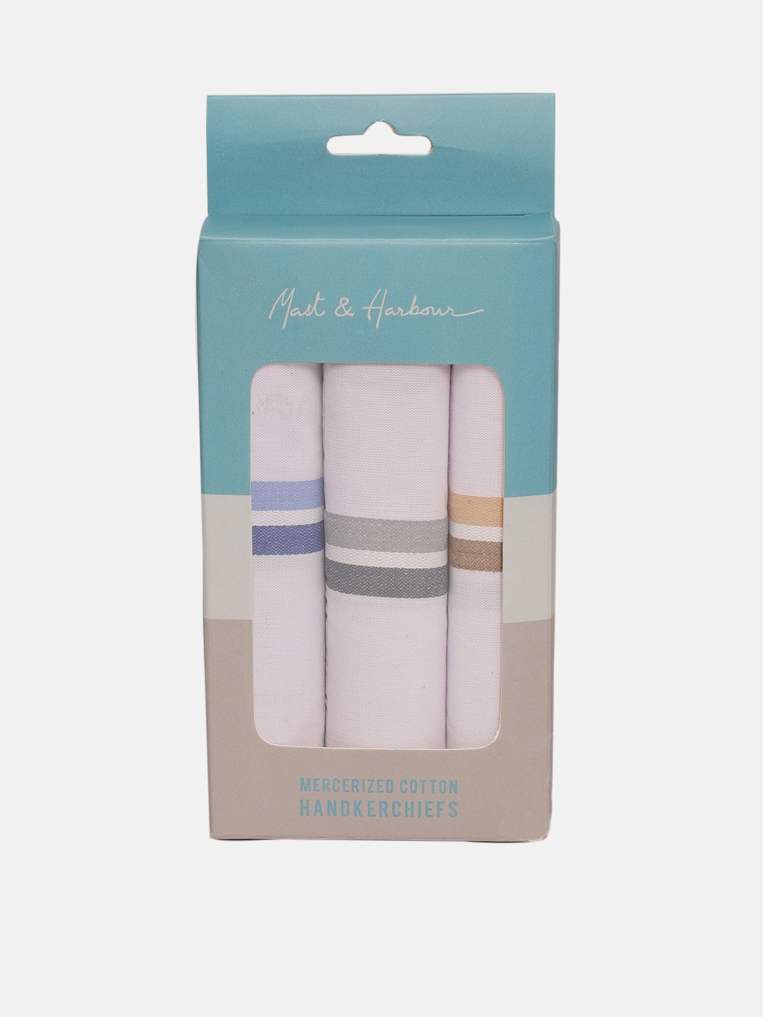 

Mast & Harbour Men Set of 3 Handkerchief, White