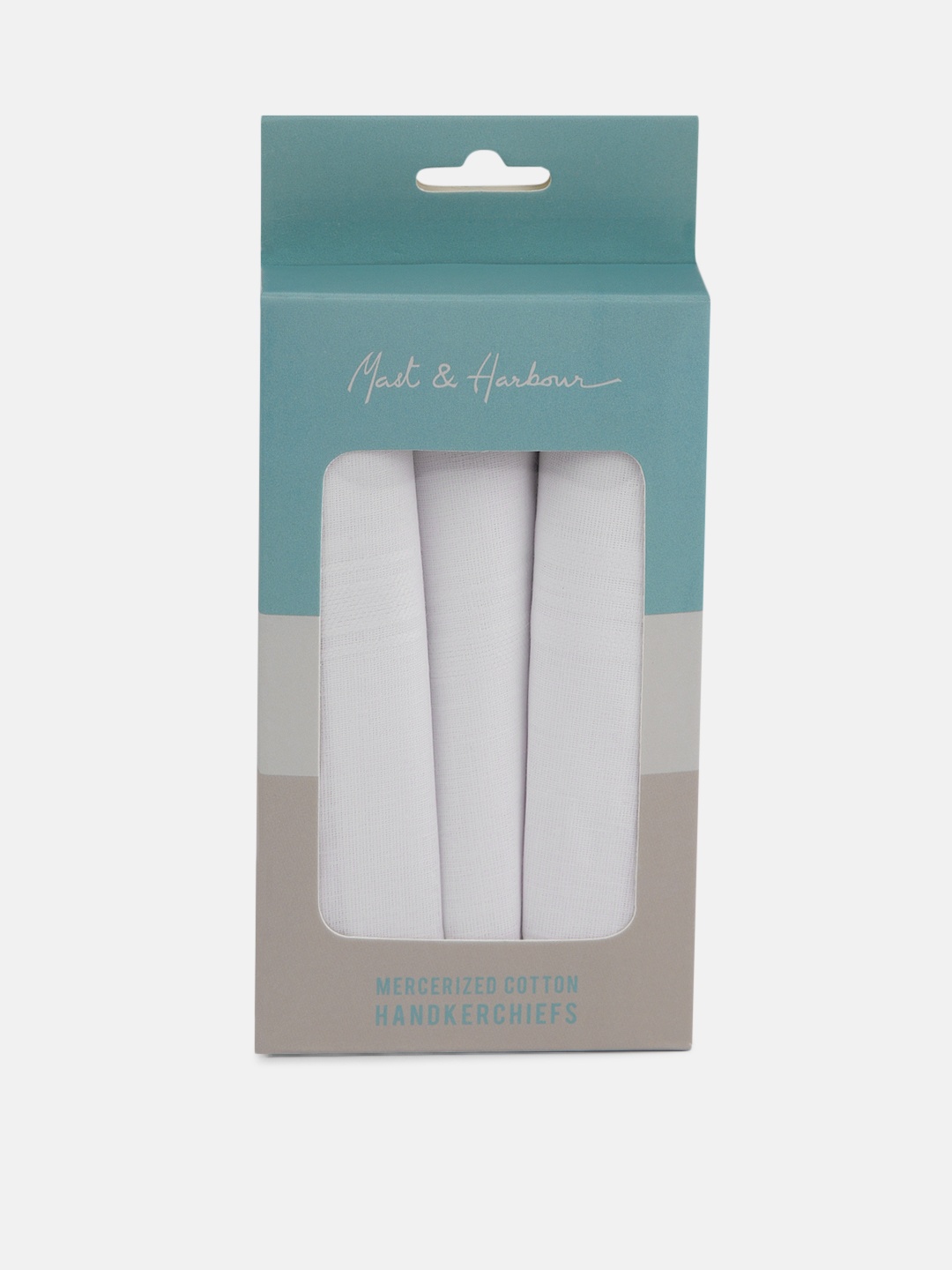 

Mast & Harbour Men White Pack of 3 Handkerchief Accessory Gift Set