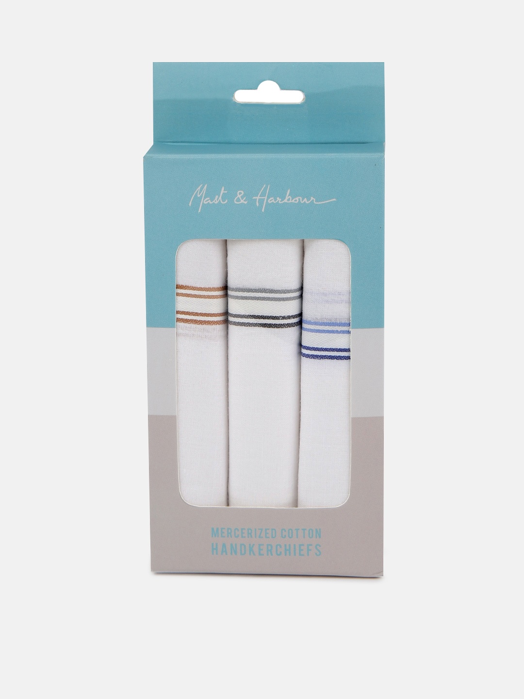 

Mast & Harbour Men Pack of 3 Handkerchiefs, White