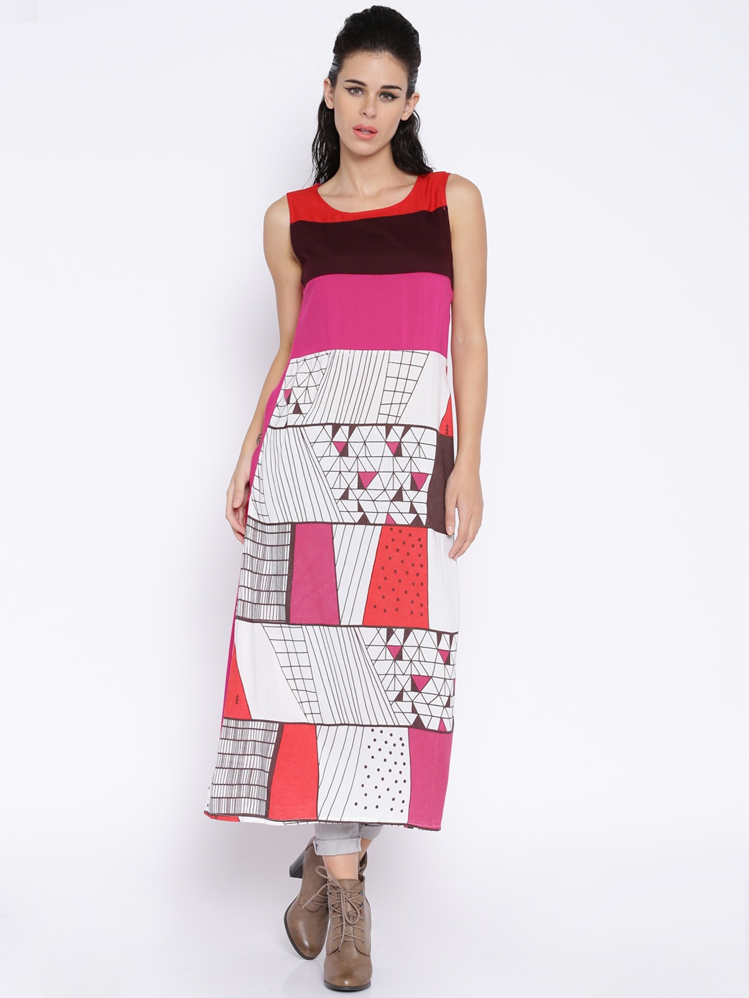 

Vishudh Pink Printed Kurta