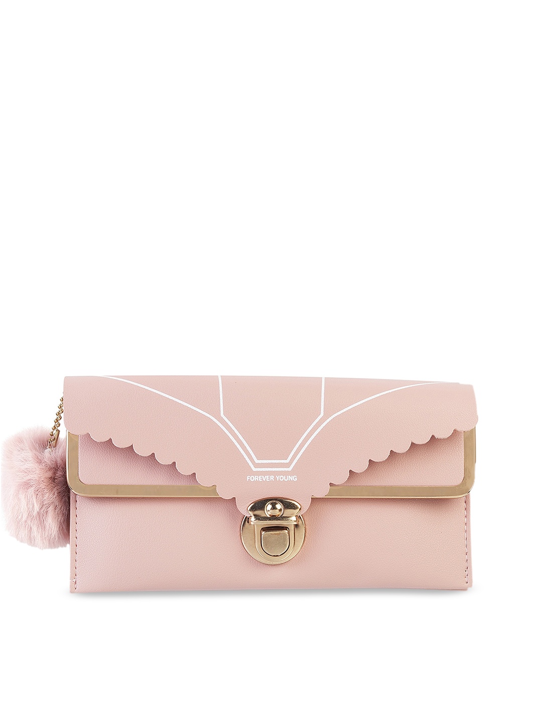 

WALKWAY by Metro Pink Textured Clutch