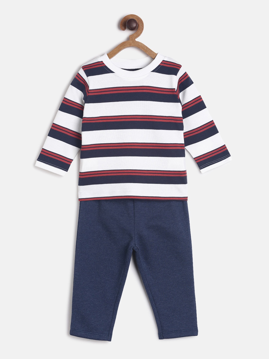 

MINI KLUB Boys Blue & White Striped T-shirt with Trousers