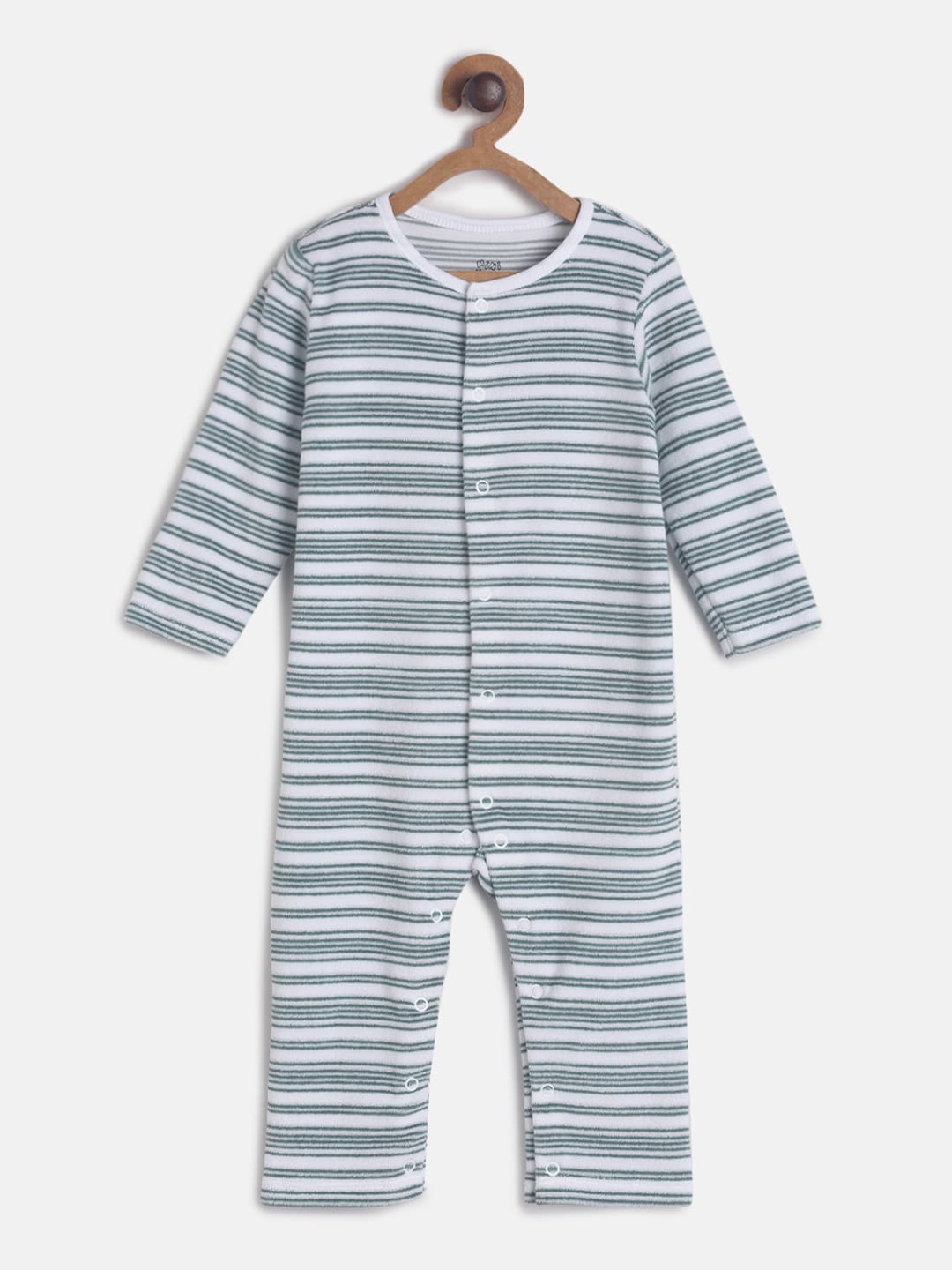 

MINI KLUB Infant Boys White & Green Striped Rompers