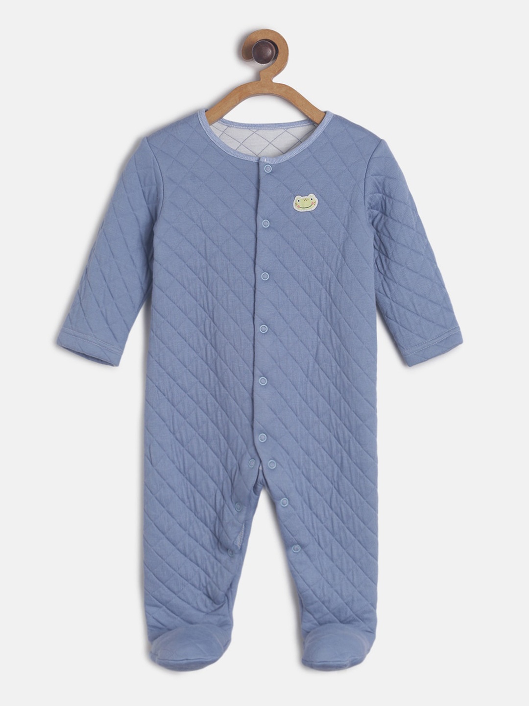 

MINI KLUB Infant Boys Blue Self-Design Sleepsuit