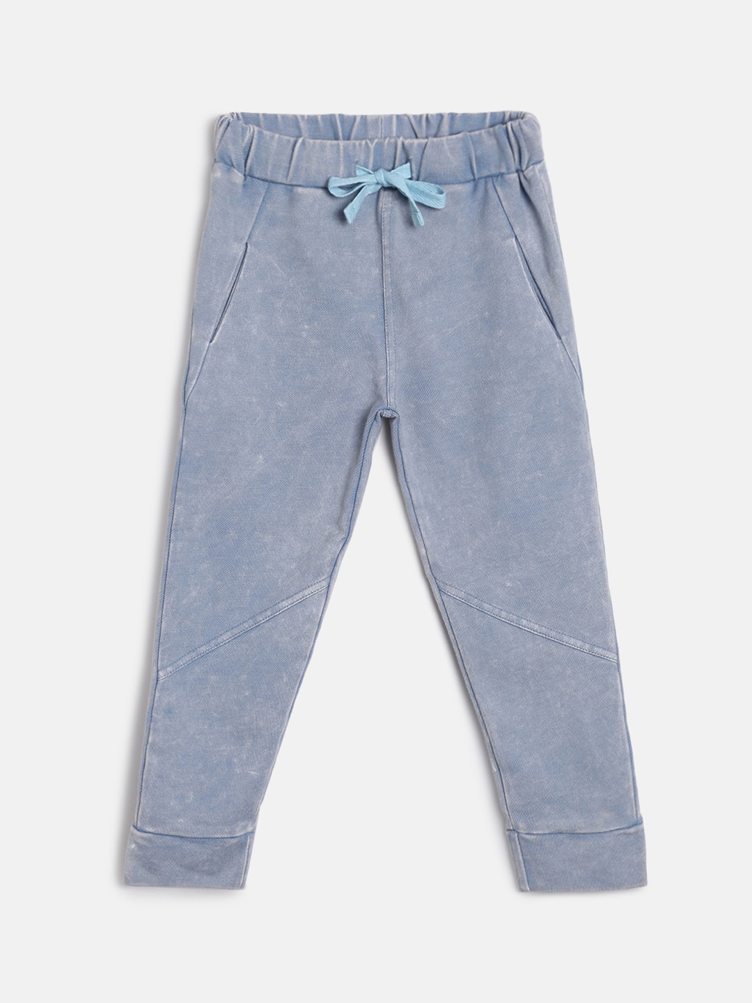 

MINI KLUB Infant Kids Blue Solid Pure Cotton Joggers