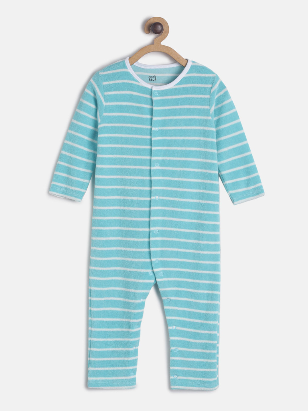 

MINI KLUB Infant Boys Turquoise Blue & White Printed Rompers