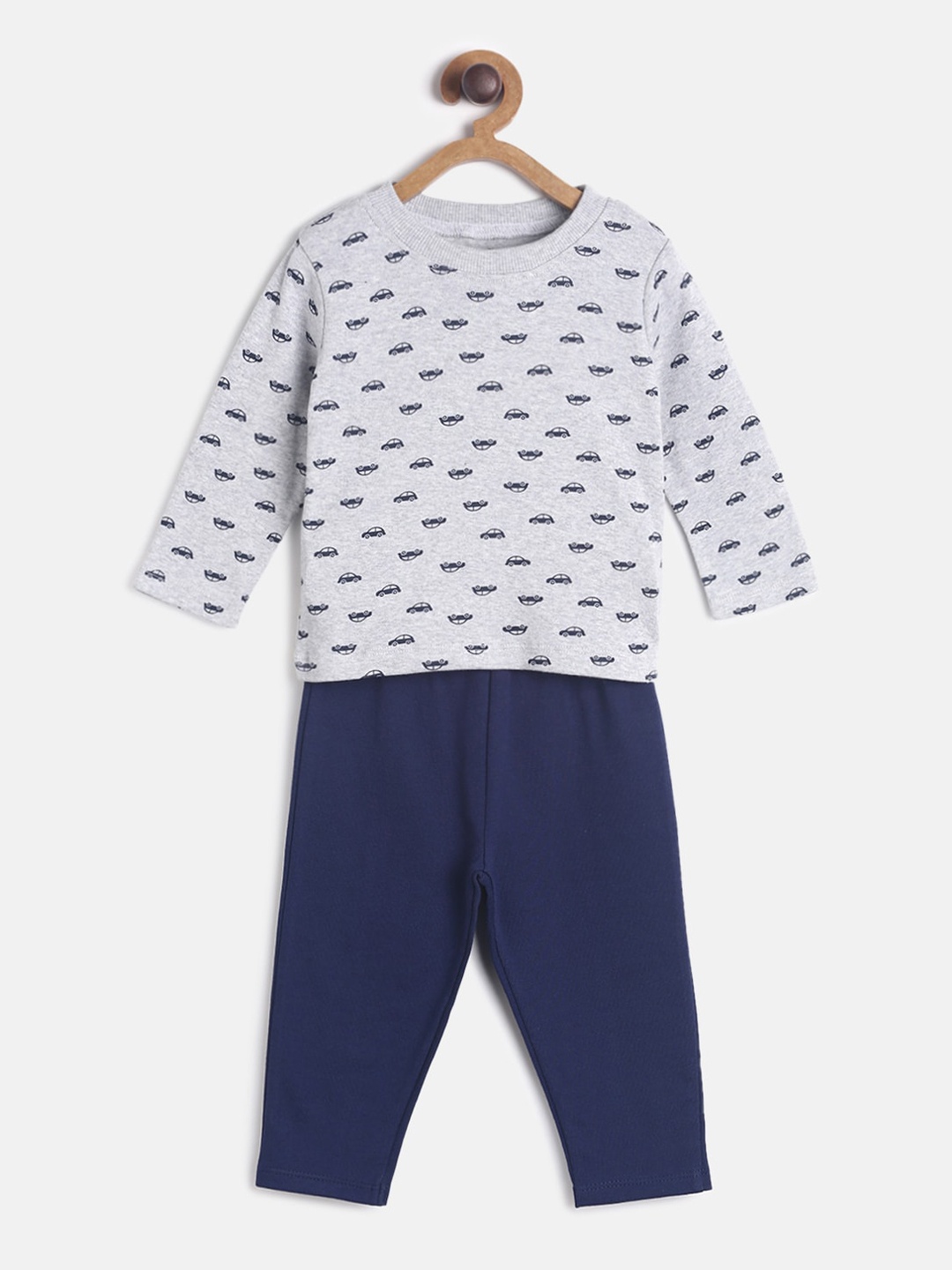 

MINI KLUB Boys Grey & Blue Printed T-shirt with Pyjamas