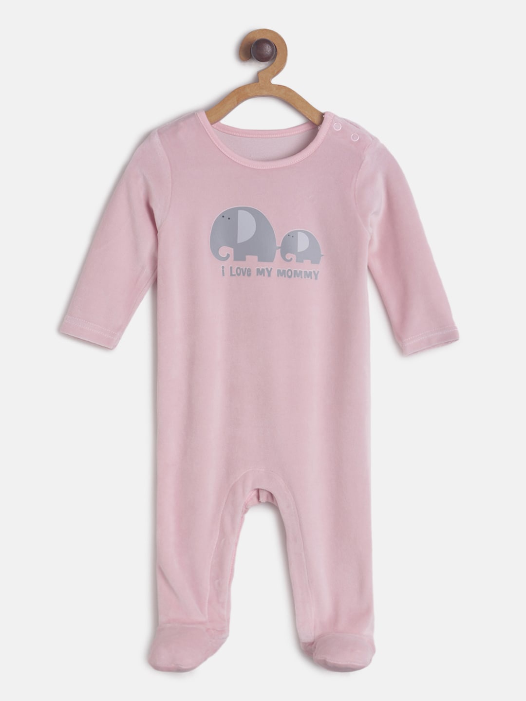 

MINI KLUB Infant Girls Pink Printed Sleepsuit