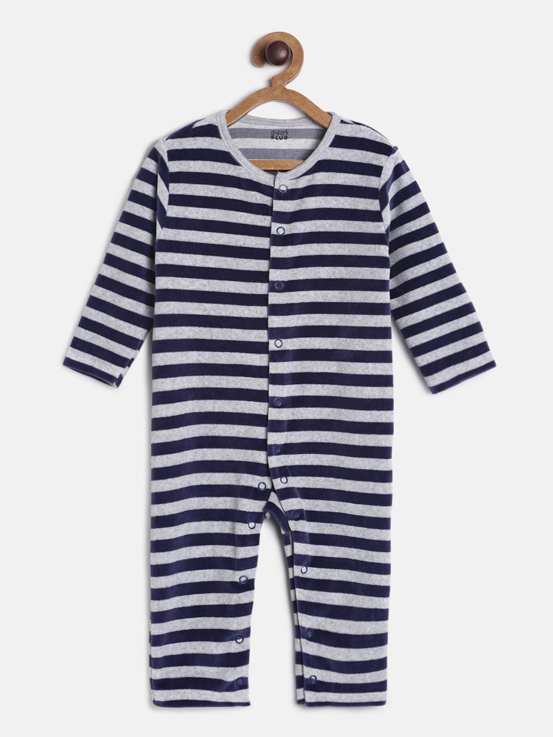 

MINI KLUB Infant Boys Navy Blue & Grey Striped Romper