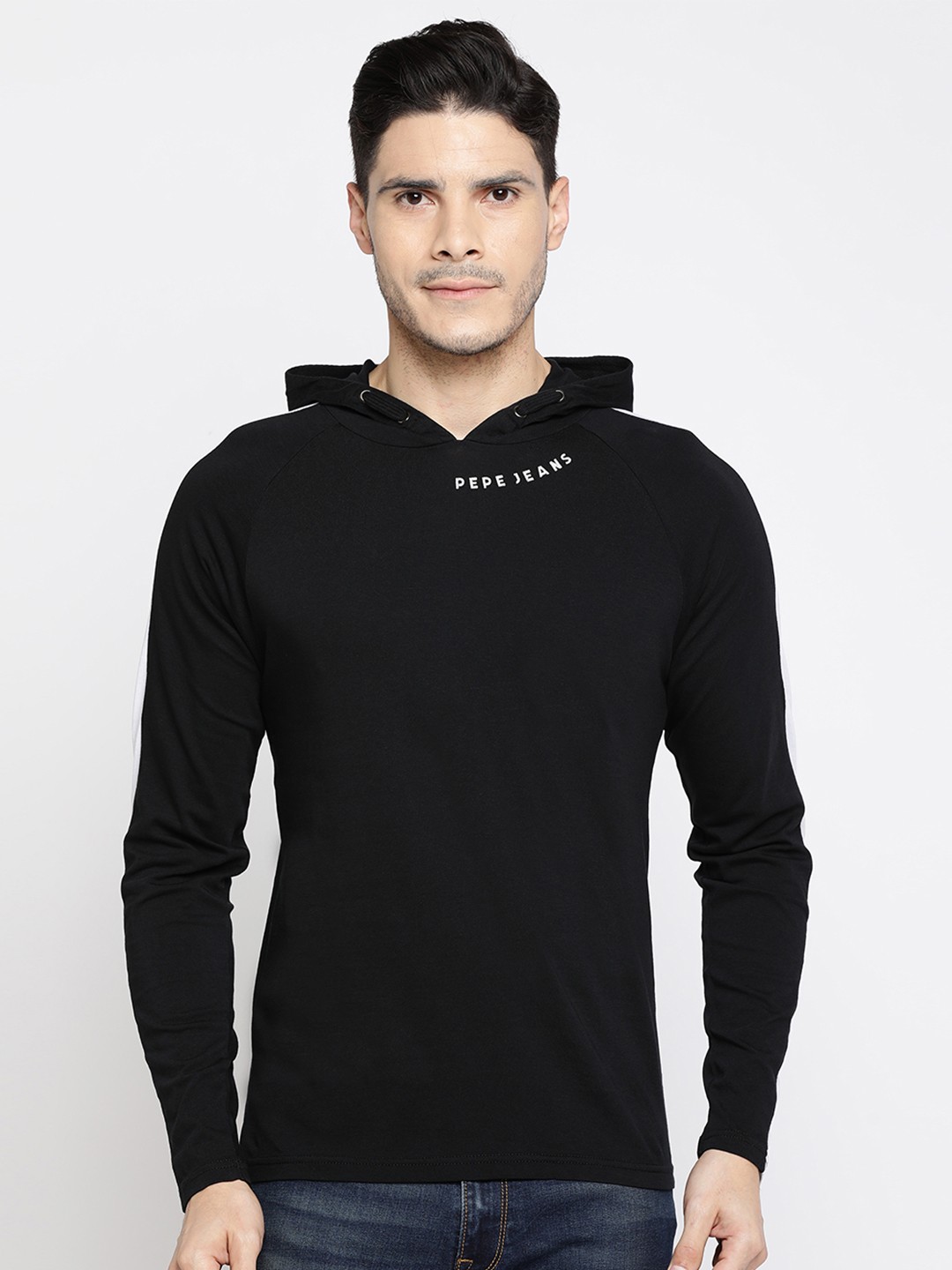 

Pepe Jeans Men Black Solid Round Neck T-shirt