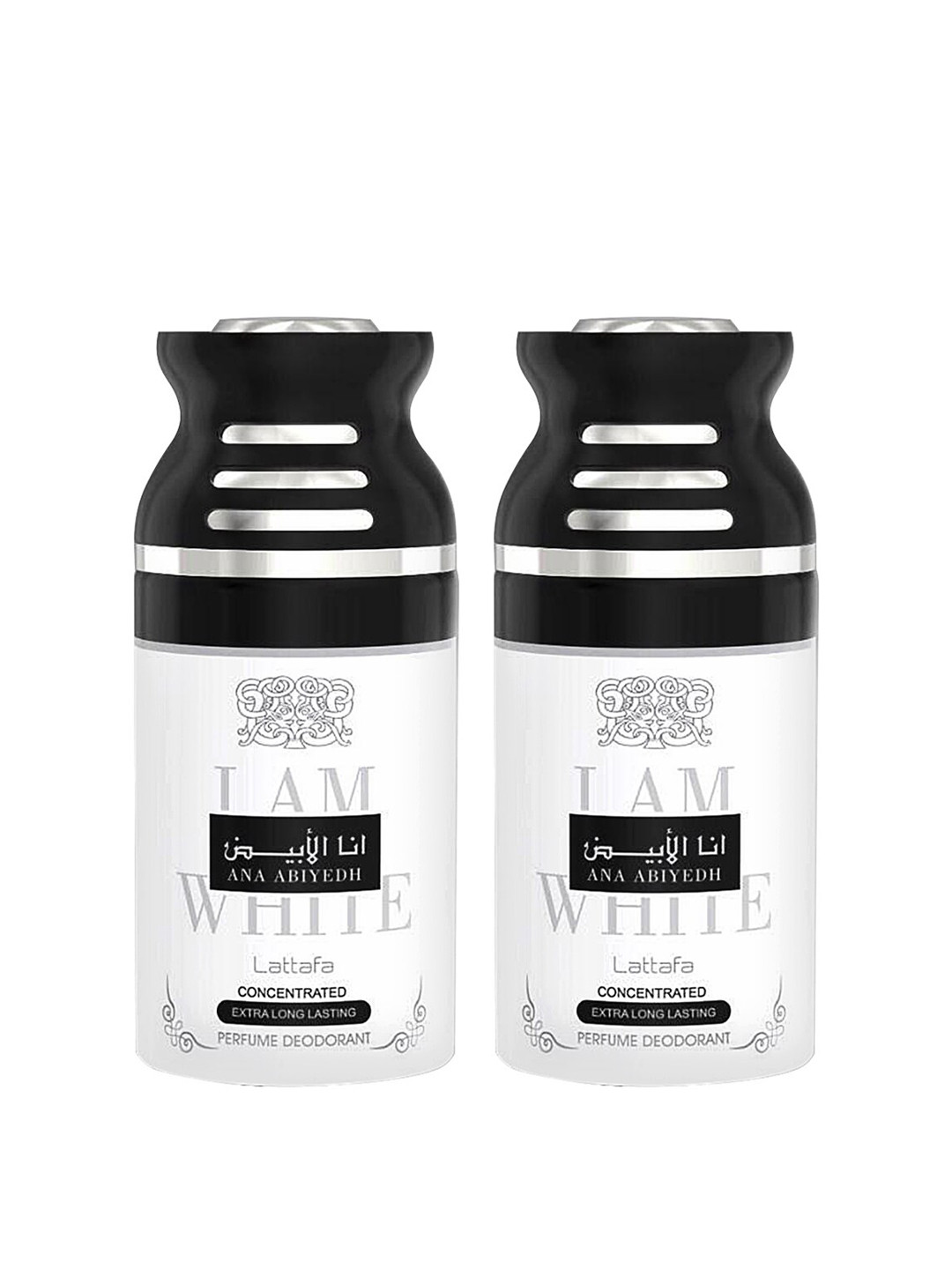

Lattafa Unisex Ana Abiyedh I am White Deodorant Perfumed Bodyspray 250ml Combo of 2