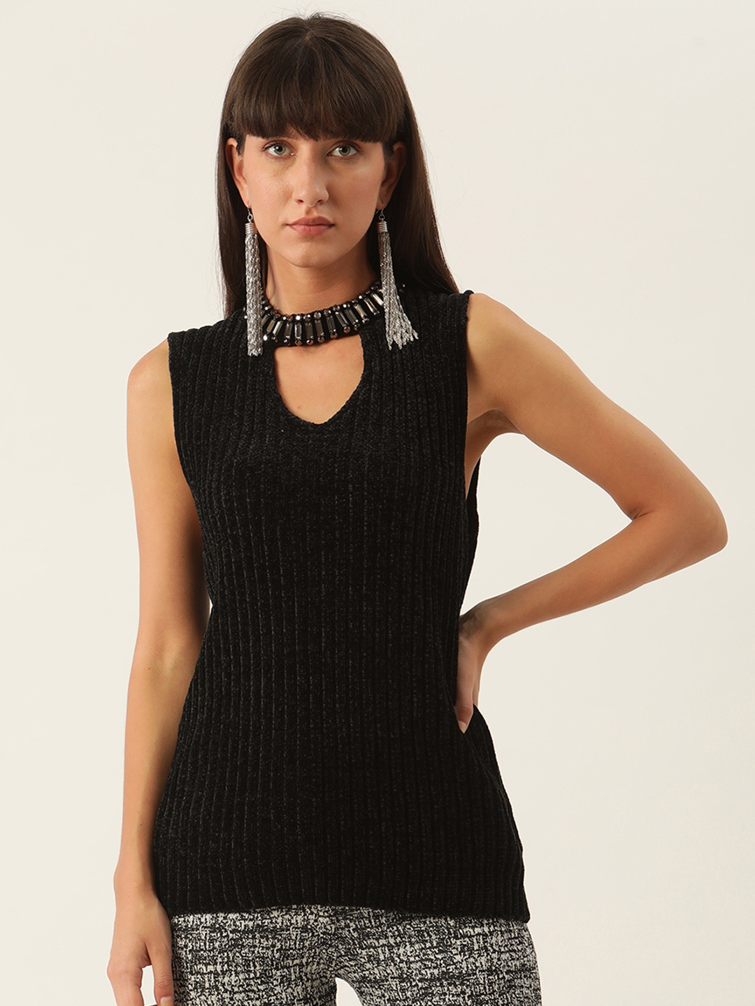 

ZOELLA Women Black Self Design