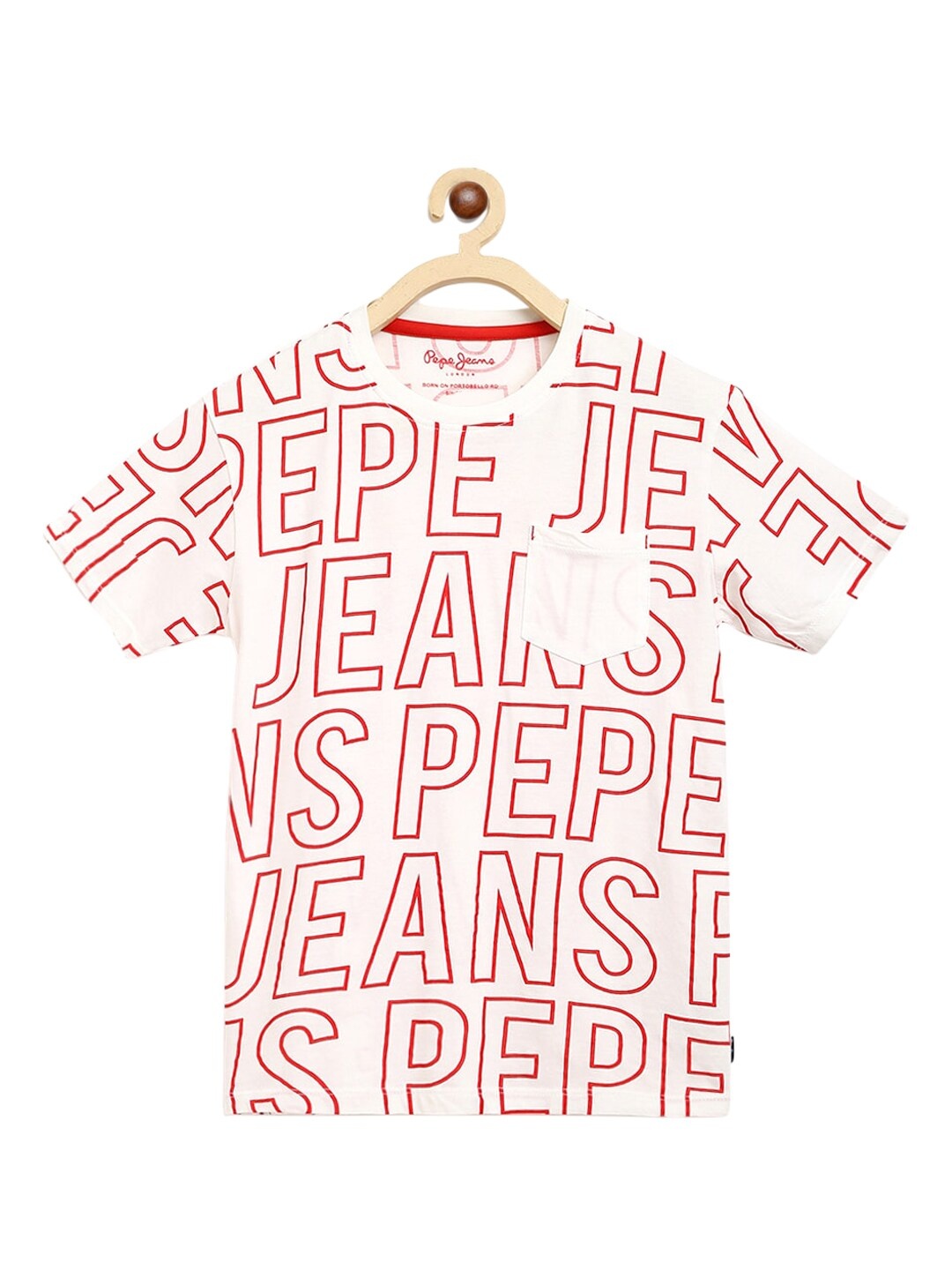 

Pepe Jeans Boys White Printed Round Neck T-shirt