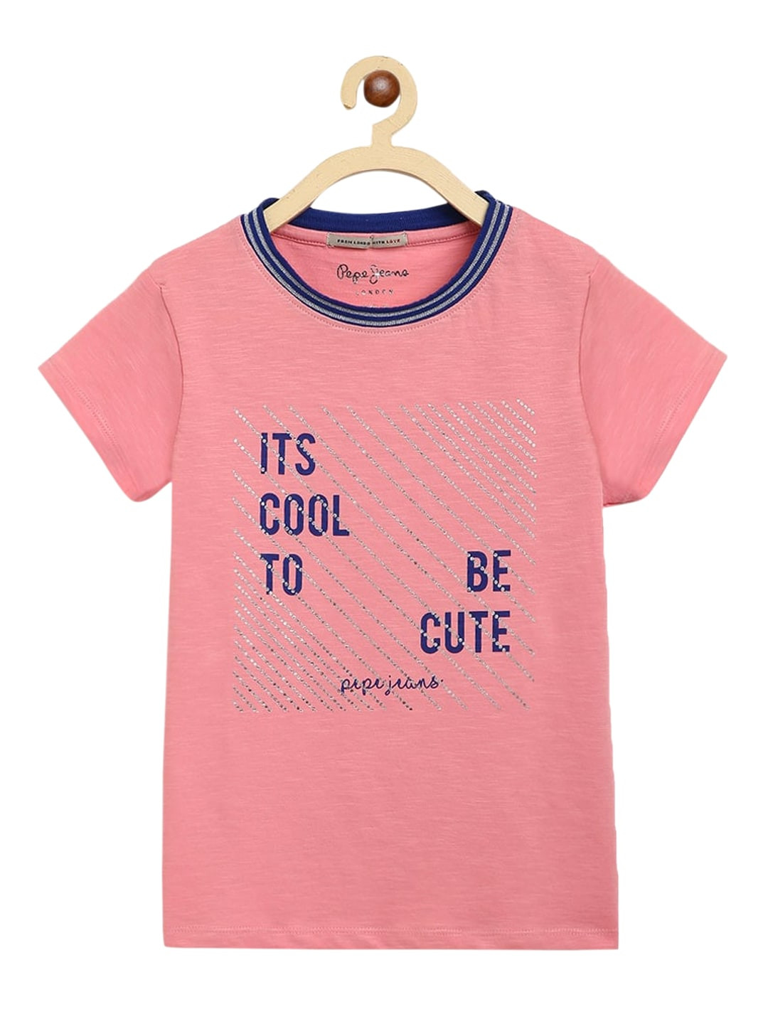 

Pepe Jeans Girls Pink Printed Round Neck T-shirt