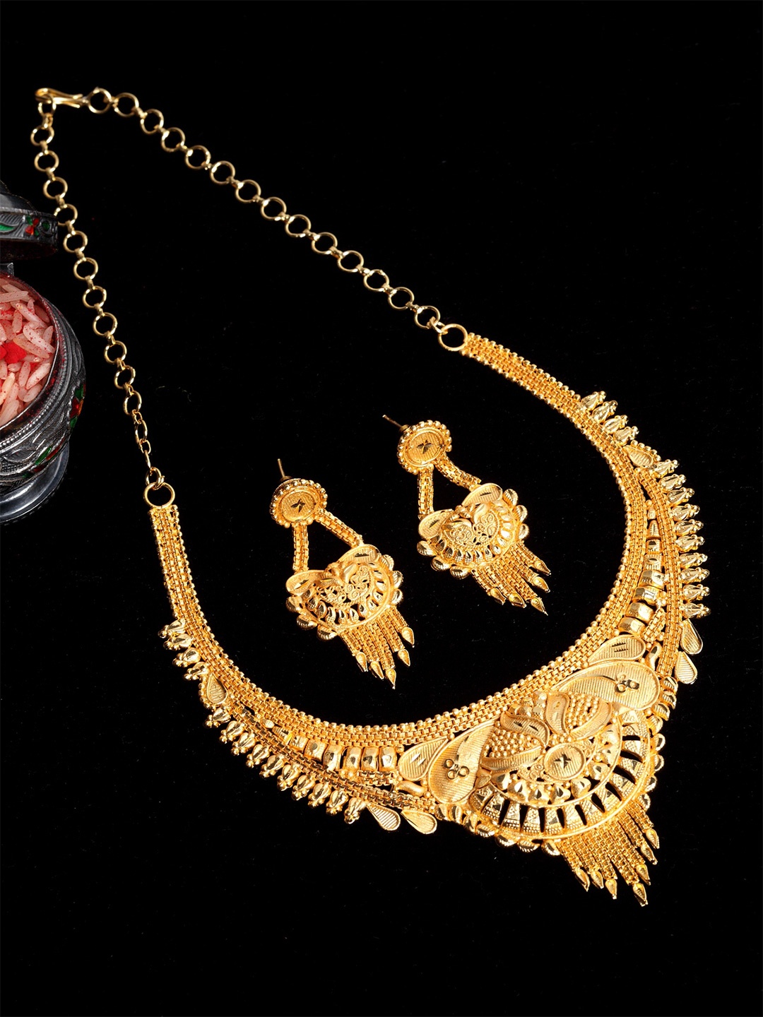 

PANASH Gold-Plated Handcrafted Traditional Jewellery Set