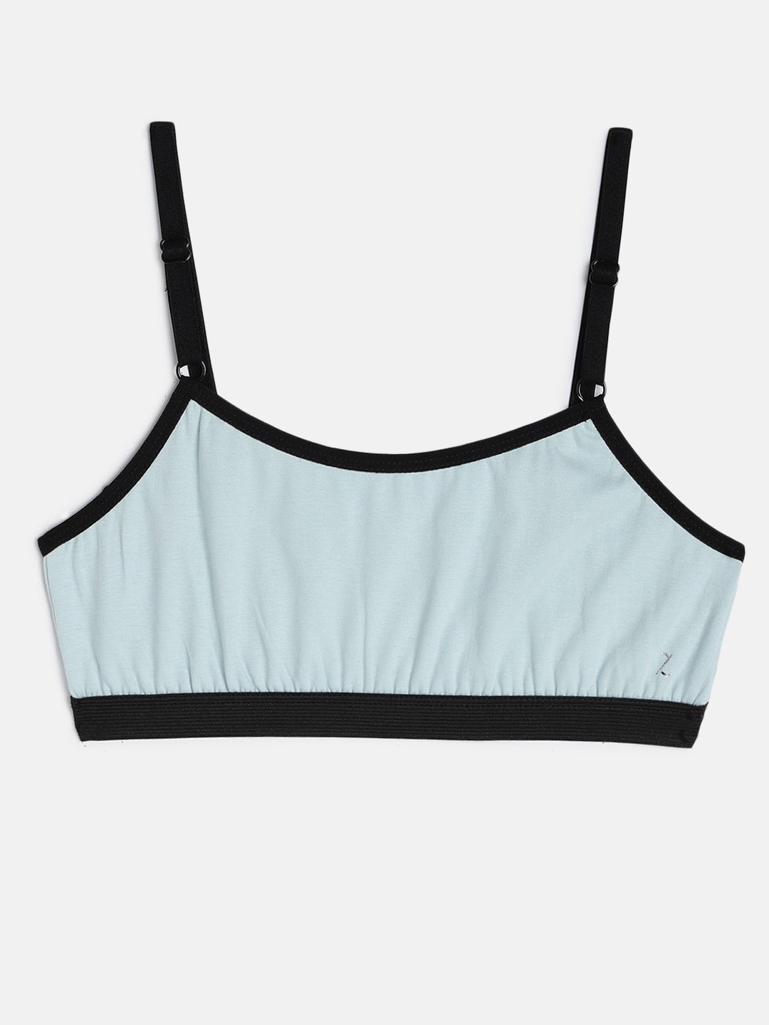 

Zalza Girls Blue Solid Non-Wired Non Padded Organic Cotton Bralette Bra