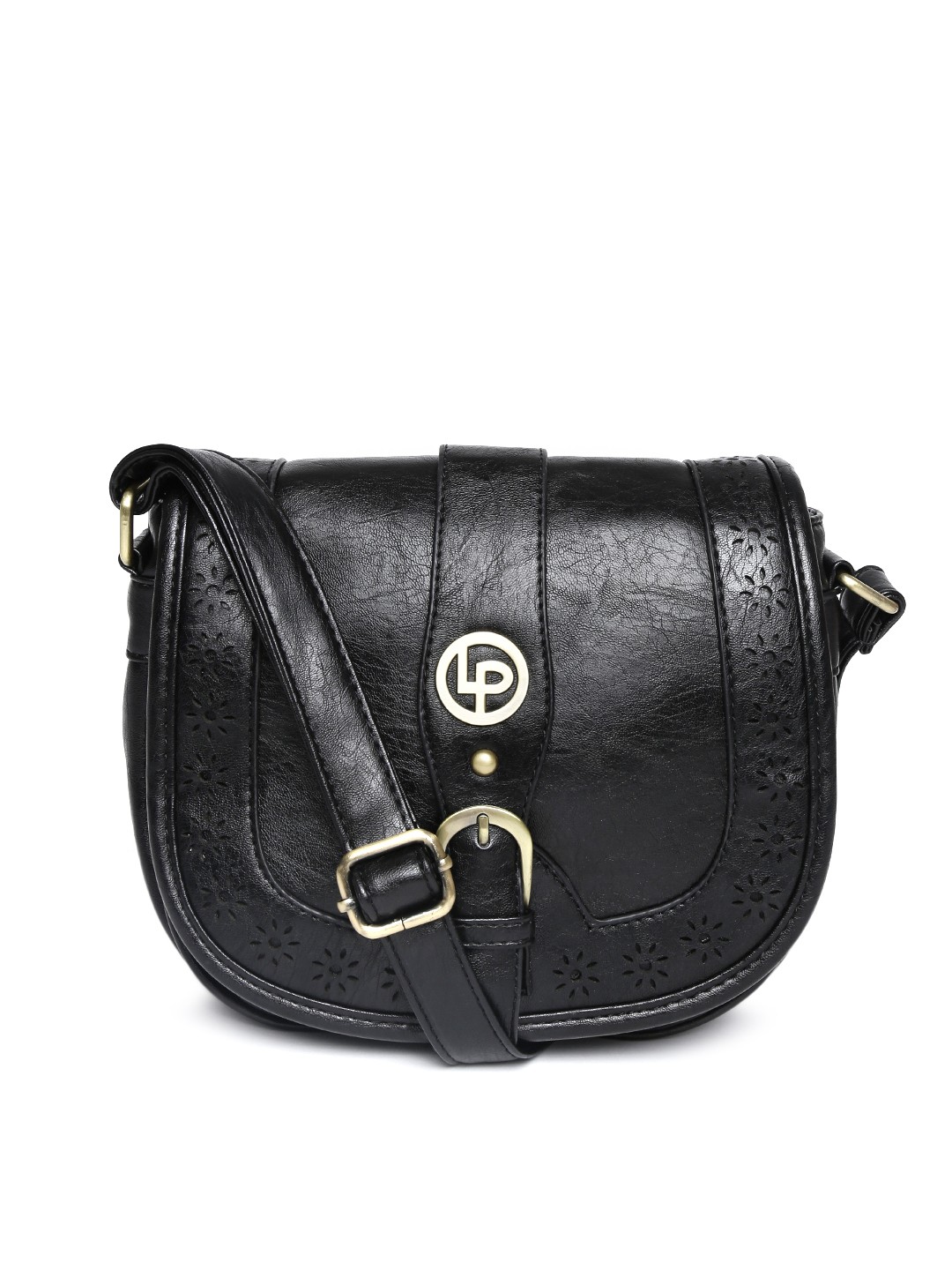 

Lino Perros Black Cut-Out Sling Bag