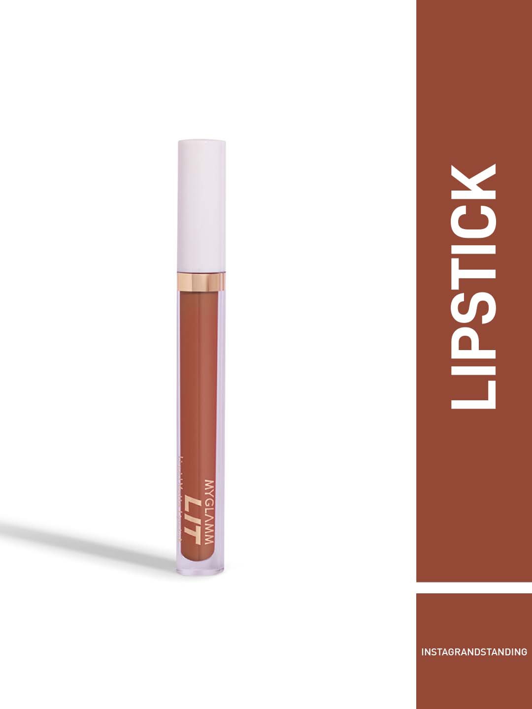 

MyGlamm LIT Liquid Matte Lipstick-Instagrandstanding-3ml, Brown