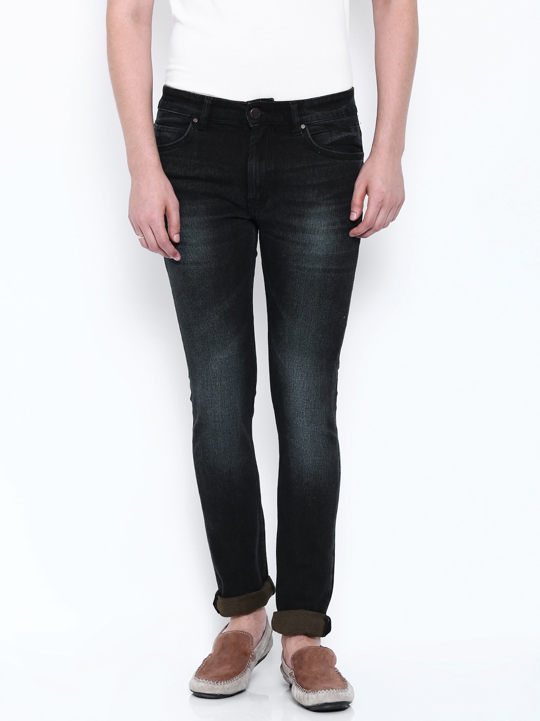 

LOCOMOTIVE Black Super Slim Stretchable Jeans