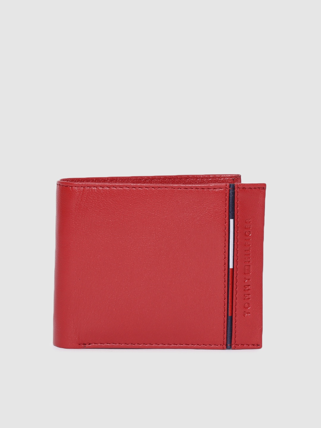 

Tommy Hilfiger Men Red Solid Two Fold Leather Wallet
