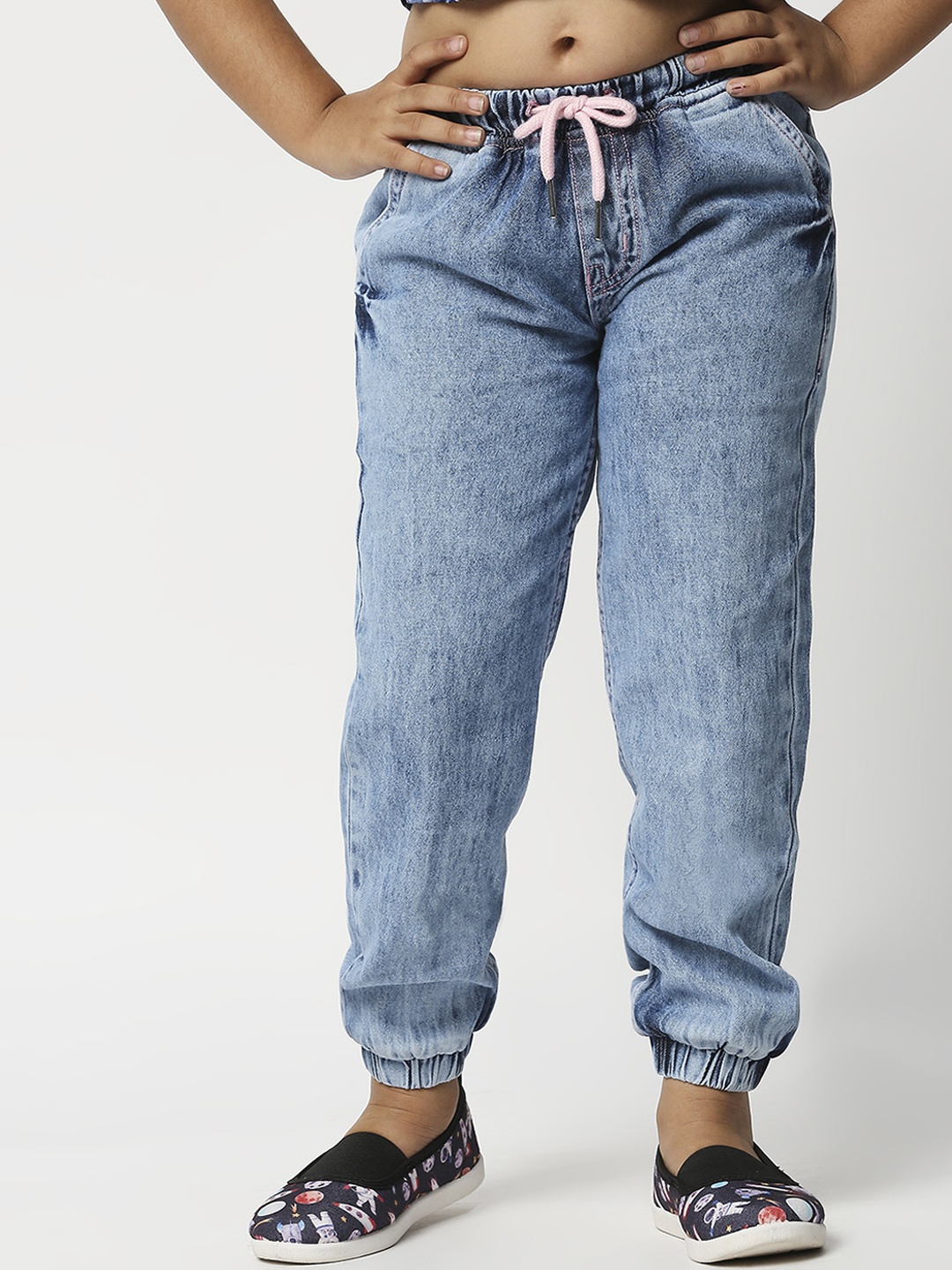 

High Star Girls Blue Slim Fit Jogger Jeans