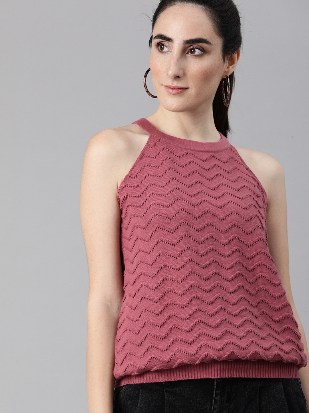 

The Roadster Lifestyle Co Pink Pure Cotton Top With Raglan Sleeves