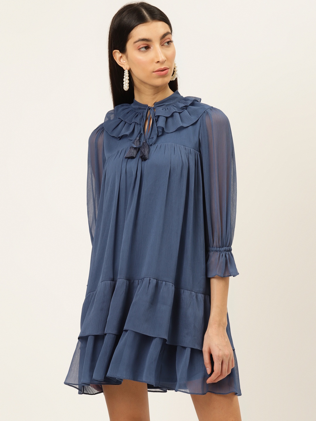

20Dresses Women Blue Solid Shift Dress