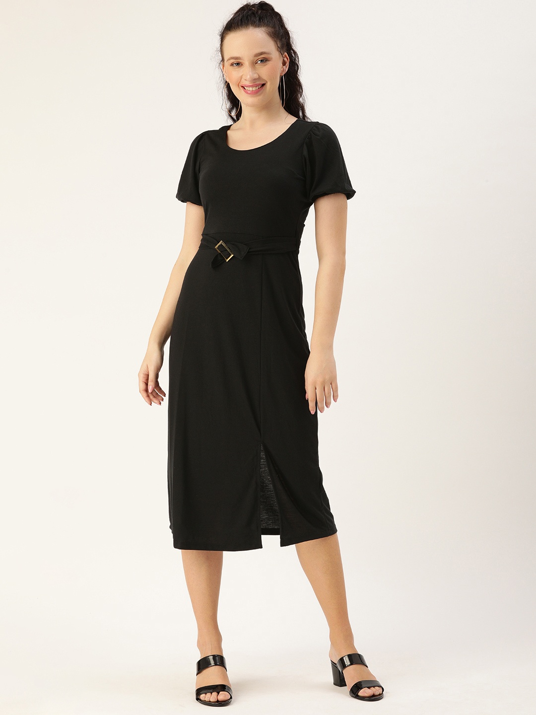 

DressBerry Women Black Sheath Midi Dress
