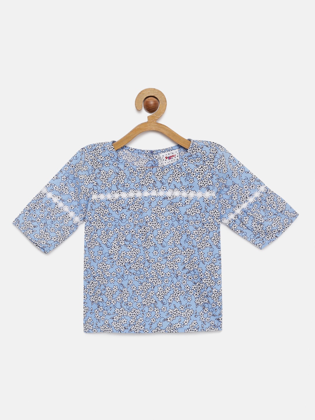 

Donuts Girls Blue Printed Pure Cotton Tunic