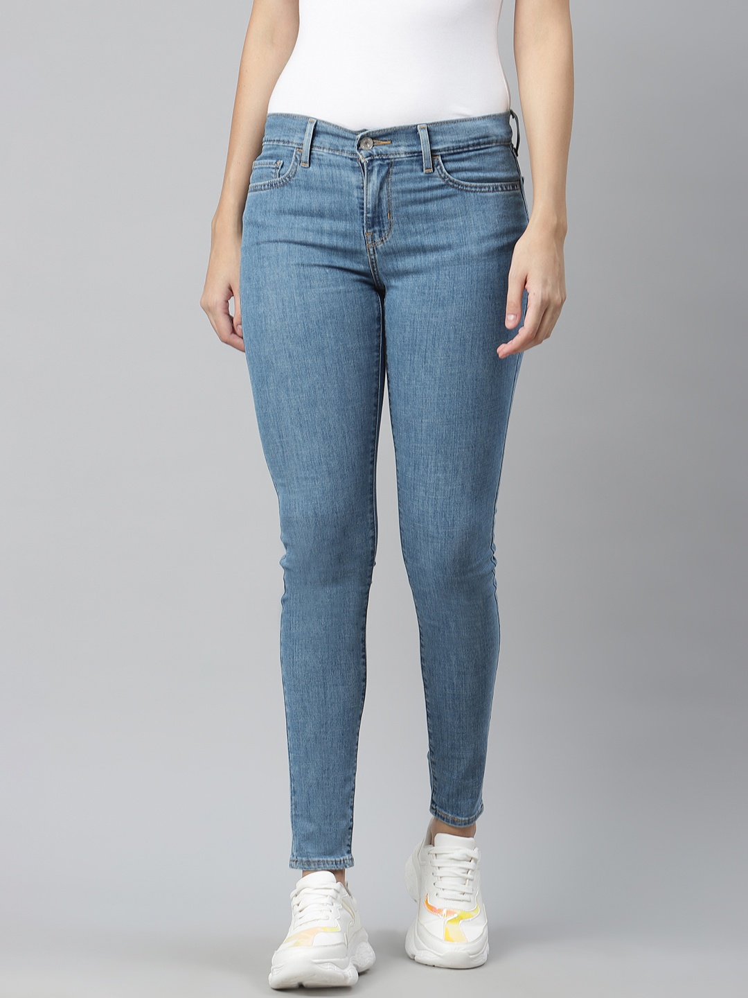 

Levis Women Blue Super Skinny Fit Mid-Rise Clean Look Stretchable Jeans