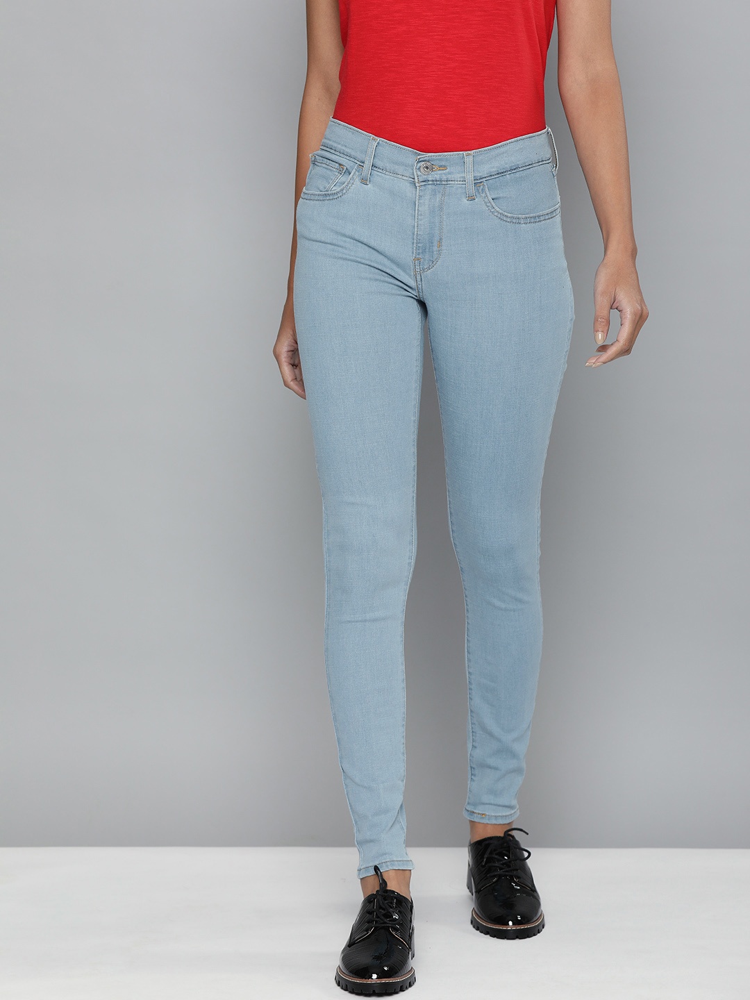 

Levis Women Blue Super Skinny Fit Mid-Rise Clean Look Stretchable Jeans