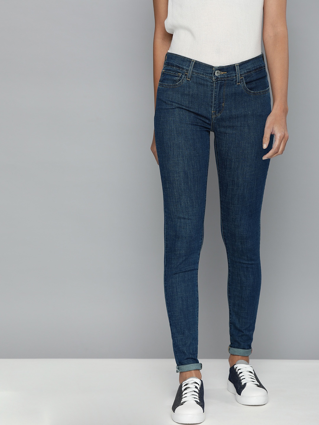 

Levis Women Blue Super Skinny Fit Mid-Rise Clean Look Stretchable Jeans