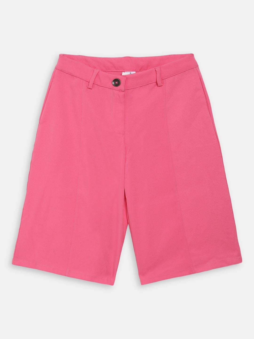 

ELLE Girls Pink Regular Fit Solid Culottes