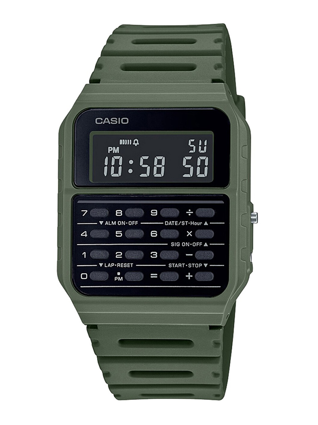 

CASIO Unisex Black & Green Digital Watch D210