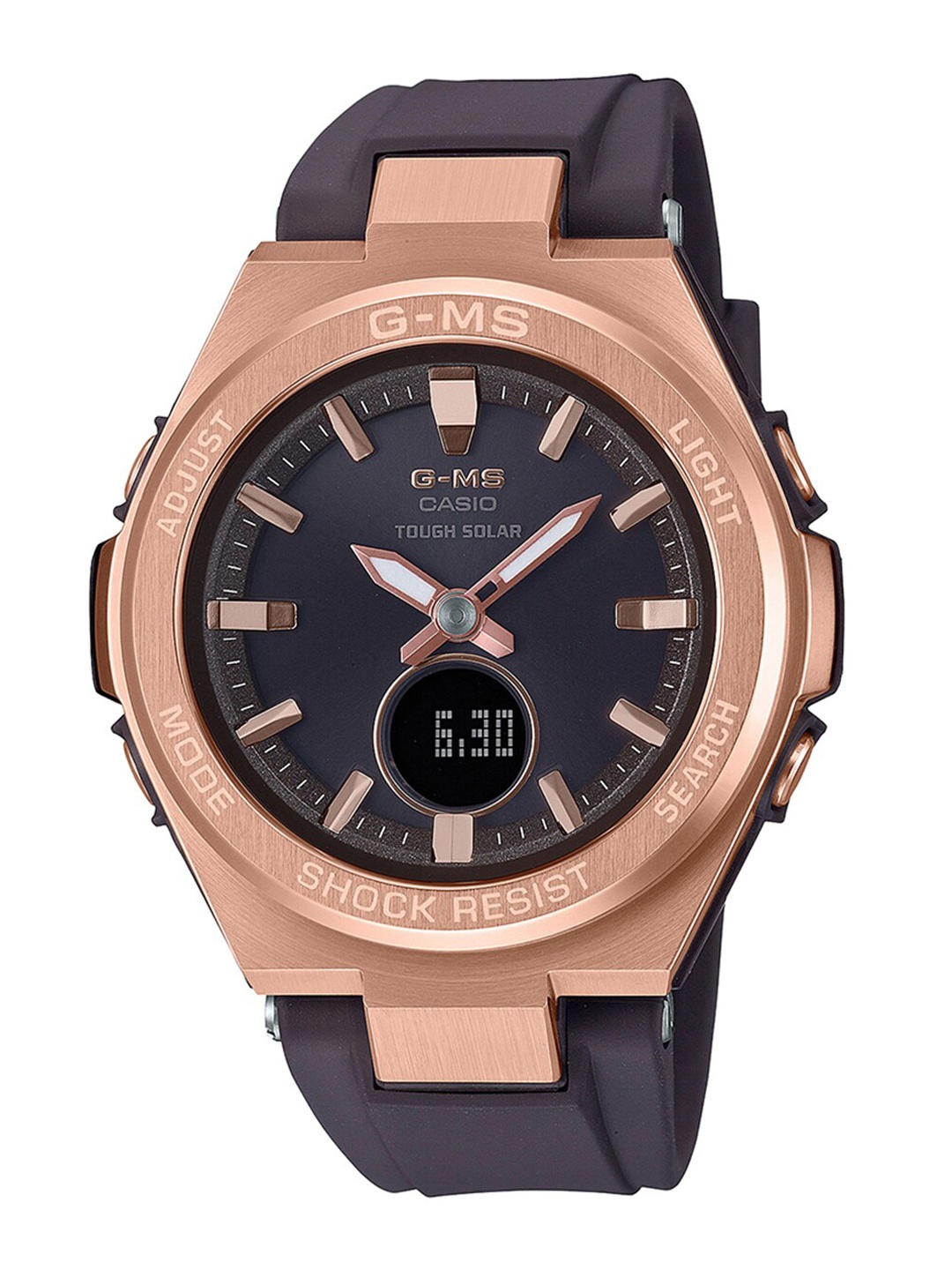 

CASIO Women Black & Rose Gold Analogue Watch B217
