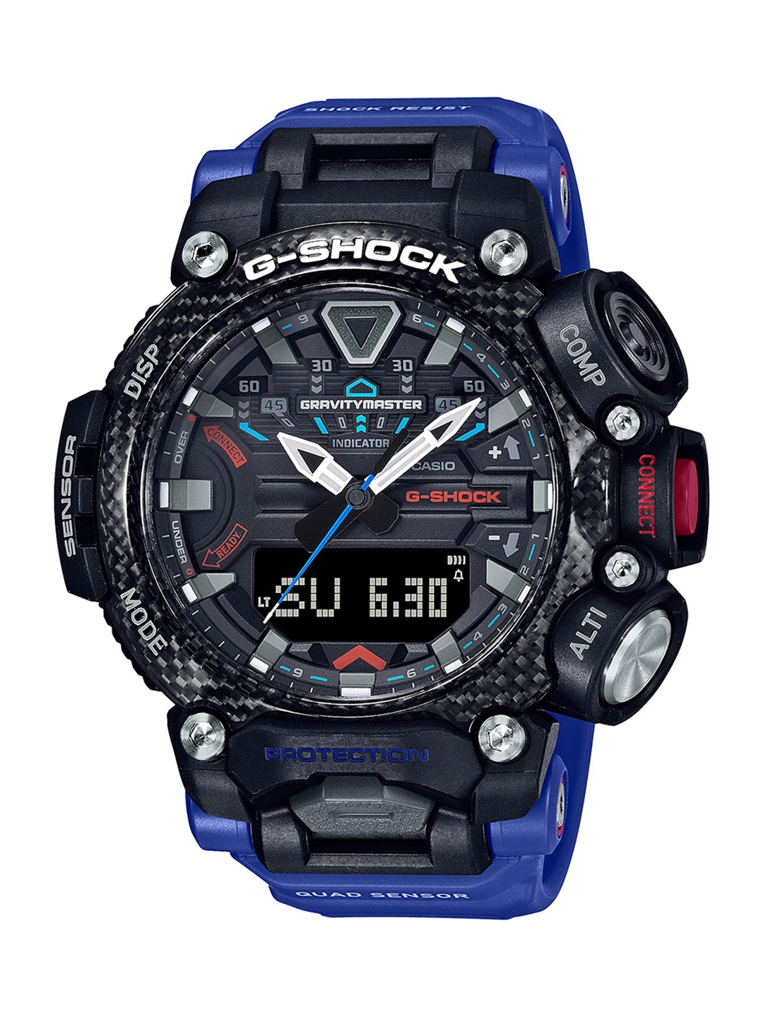 

CASIO Men Black & Blue Analogue and Digital Watch G1073