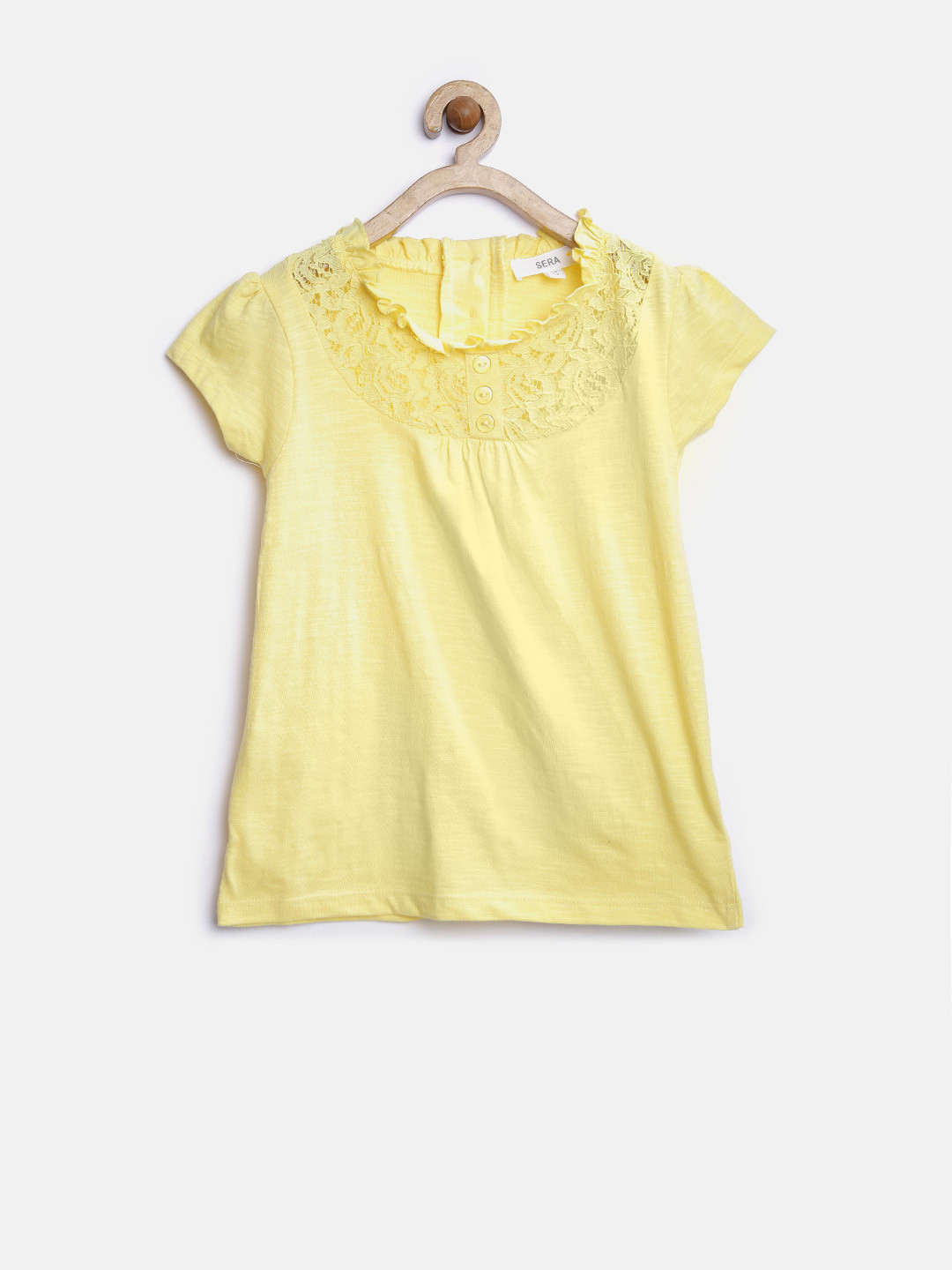 

Sera Girls Yellow Lace Top