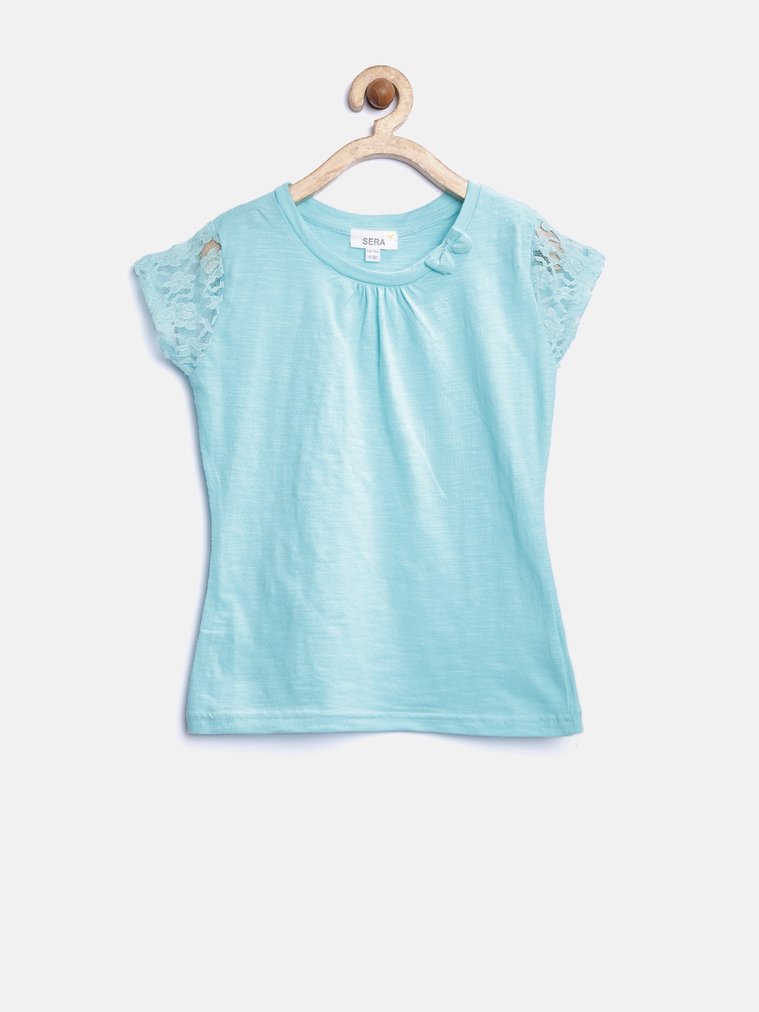 

Sera Girls Turquoise Blue Lace Top