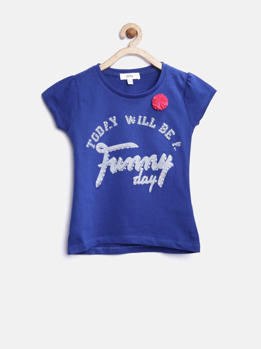 

Sera Girls Blue Sequinned Top