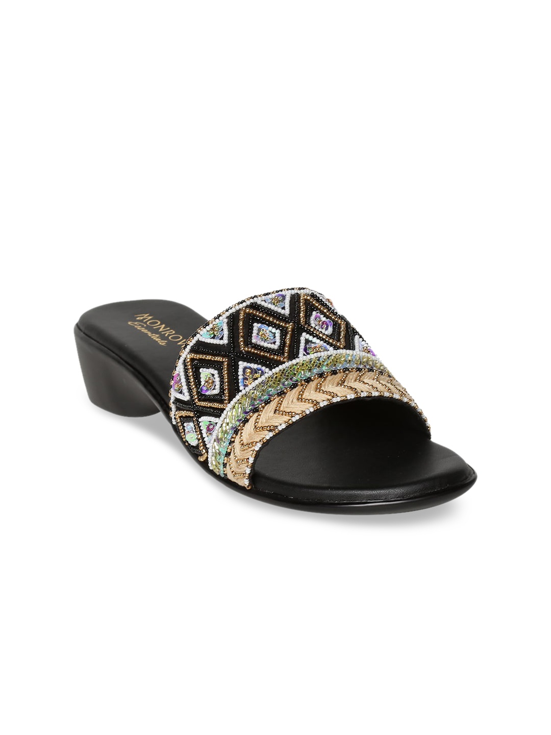 

Monrow Women Black Woven Design Heels