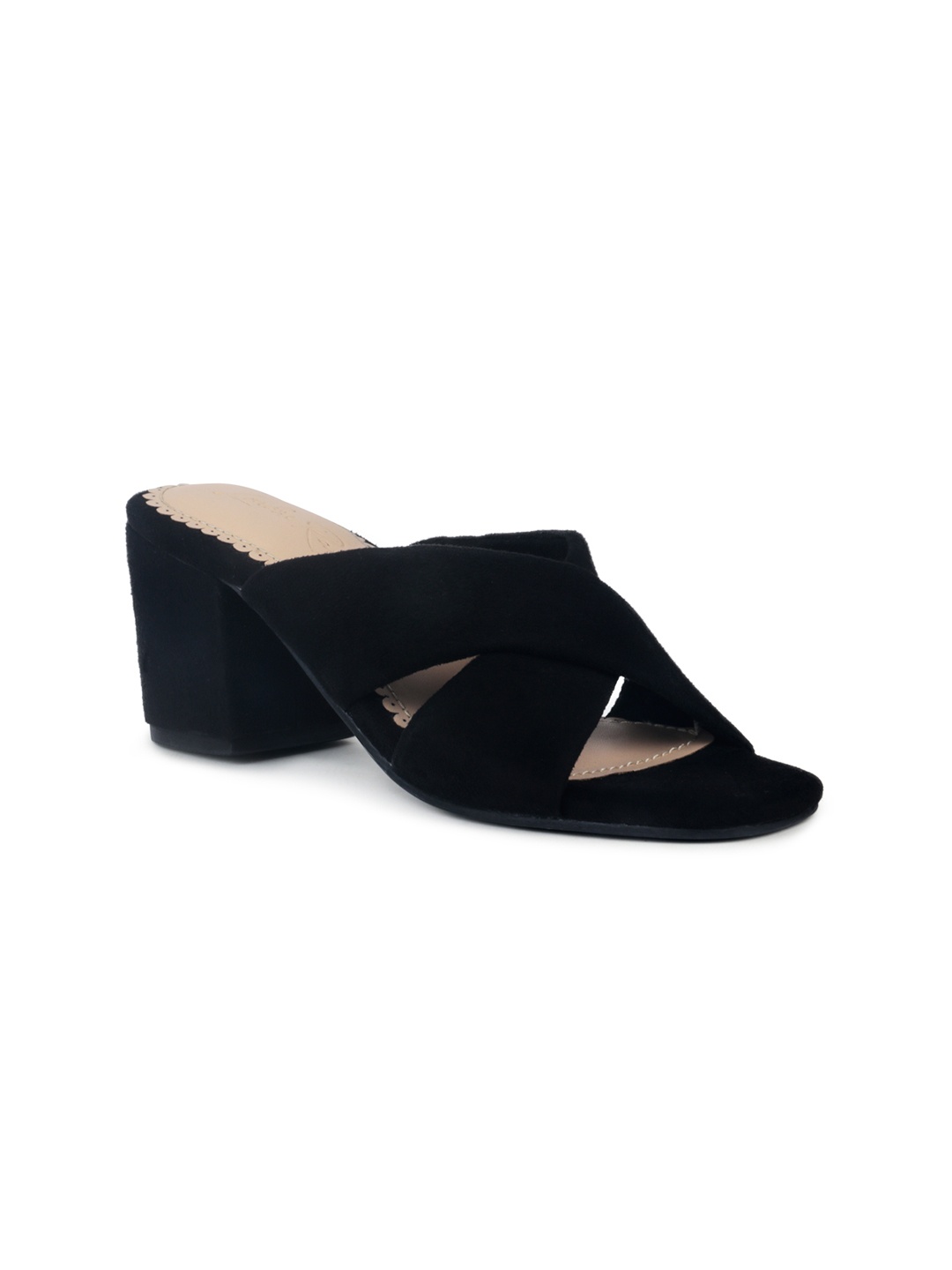 

London Rag Women Black Solid Suede Heels