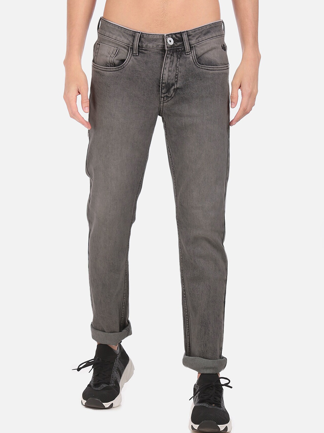 

Flying Machine Men Grey Michael Tapered Fit Jeans